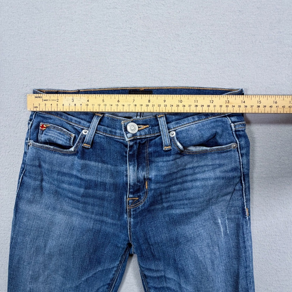 Hudson Skinny Jeans Womens 25 Excellent Blue Medium Wash Stretch Denim Low Rise - Picture 4 of 9